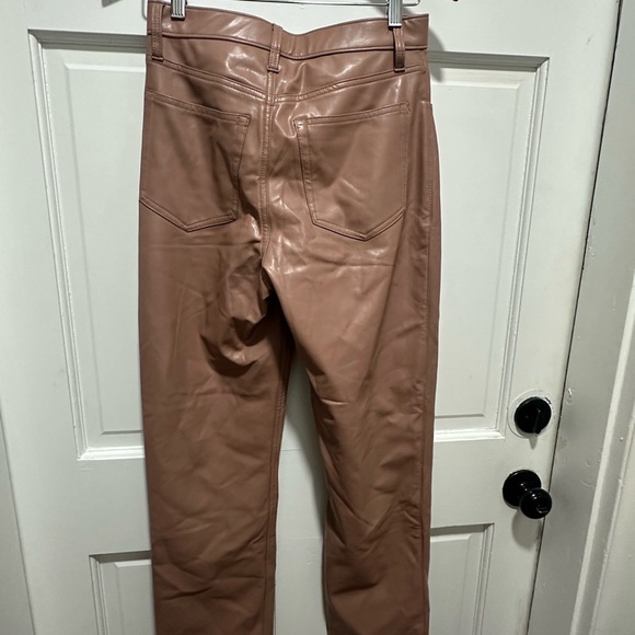 Abercrombie Vegan Leather 90s Straight Pant in Maeve Pink 28 6S NWOT - Picture 5 of 8